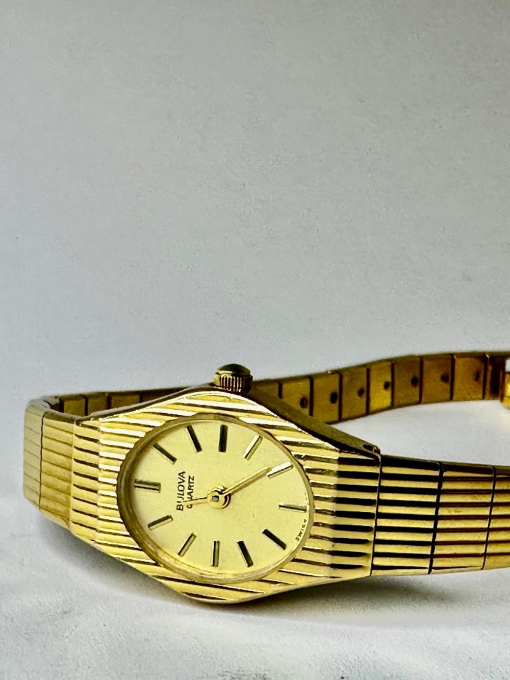 MINT Vintage Bulova 92399 Swiss Quartz Ladies Watch - NOS - Fresh Battery